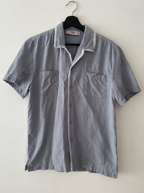 Cove 100% Cotton Button Down Short Sleeve Shirt Size S